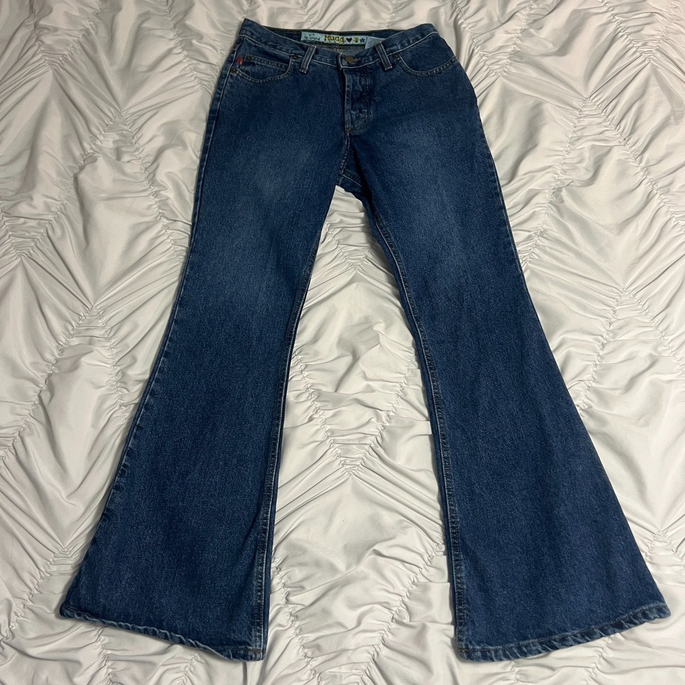 Y2K Mudd Jeans Women's Size 9 Flare Bootcut Blue Denim 100% Cotton Mexico‎